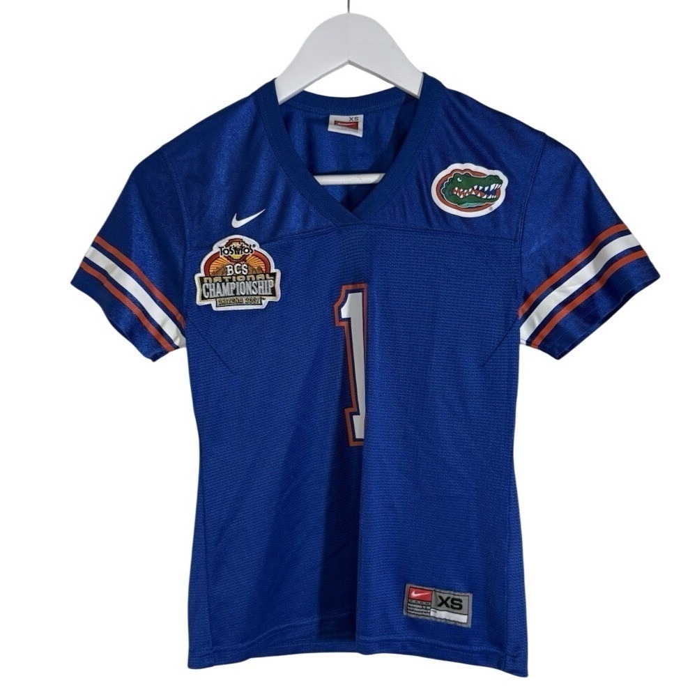 Nike Florida Gators Youth XS 0-2 Blue Football Jersey BCS Championship #1 - Picture 2 of 7